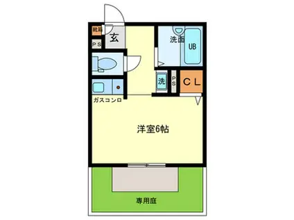 パセオミフネ(ワンルーム/1階)の間取り写真