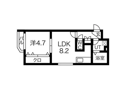 PREZIOSA(1LDK/3階)の間取り写真