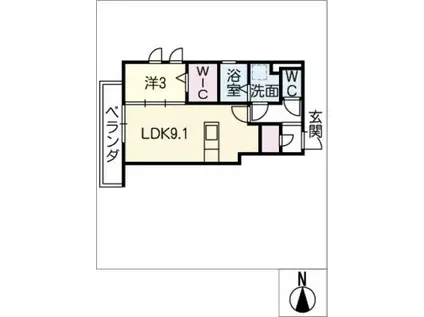 ＪＲ東海道本線 岐阜駅 バス乗車時間：29分 最寄りバス停で下車 徒歩3分 3階建 築8年(1LDK/2階)の間取り写真