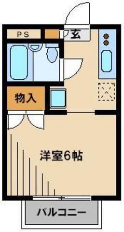 CASA与野(1K/2階)の間取り写真