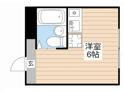 レジデンス岡本(ワンルーム/3階)の間取り写真