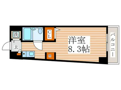 シャングリラ元町(ワンルーム/2階)の間取り写真