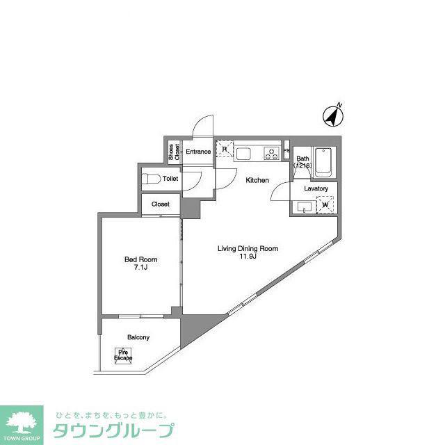 BPRレジデンス練馬富士見台(1LDK/4階)の間取り写真