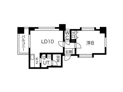 ノヴァ大通II(1LDK/5階)の間取り写真