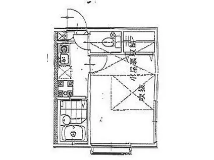 ディアコート平間II(1K/2階)の間取り写真