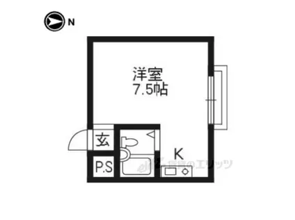 DEFT深草(ワンルーム/3階)の間取り写真
