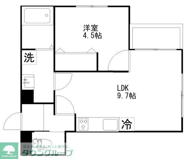 MERCURY船橋(1LDK/3階)の間取り写真