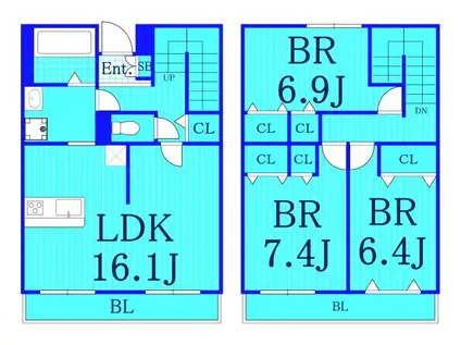 リブリ白楽エスディーエヌ(3LDK/1階)の間取り写真