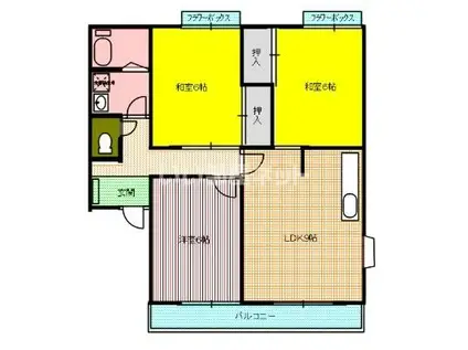 グリーンパークみよし(3LDK/2階)の間取り写真