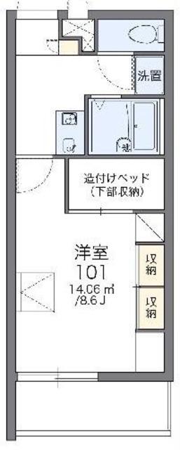 レオパレスパテル(1K/2階)の間取り写真