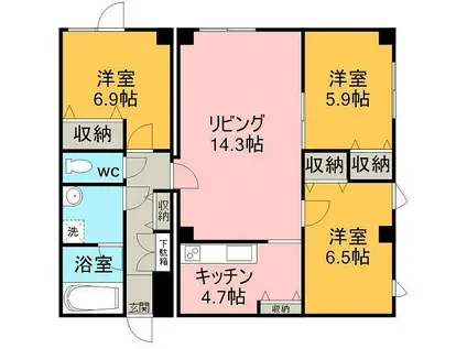 EL MIRADOR(3LDK/8階)の間取り写真