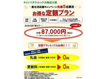 キャンパスヴィレッジ大阪近大前(1K/11階)の間取り写真