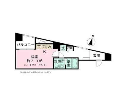 フロレゾン代々木(ワンルーム/5階)の間取り写真