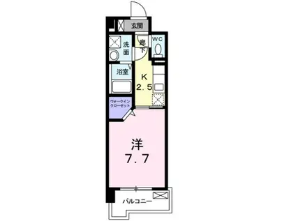 比恵西COCOマンション(1K/2階)の間取り写真