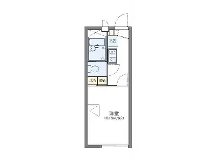 レオパレスワールド中和倉(1K/1階)の間取り写真