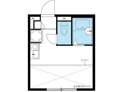 リブリ・WINGII渡田山王(ワンルーム/2階)の間取り写真