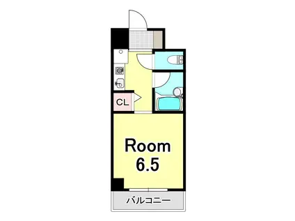 萱野ビル(1K/8階)の間取り写真