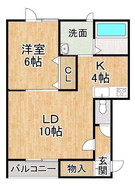 ＪＲ根室本線 帯広駅 徒歩32分 3階建 築13年(1LDK/3階)の間取り写真