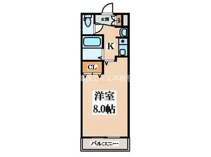 パークガーデン(1K/2階)の間取り写真