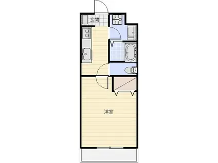 SIESTA(1K/2階)の間取り写真