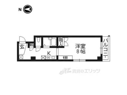 RAFFINE御所西(ワンルーム/2階)の間取り写真