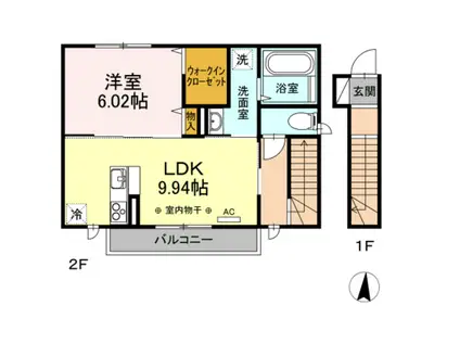 シャーメゾンスイート森小路(2LDK/3階)の間取り写真