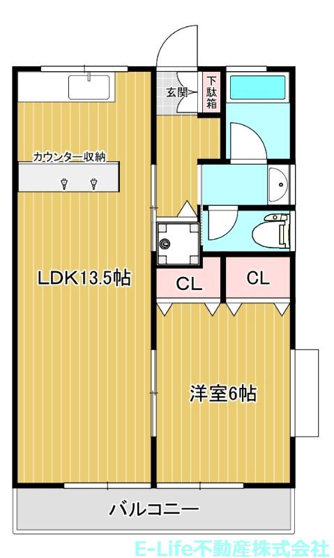 パルハイツ(1LDK/1階)の間取り写真