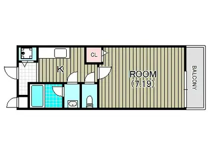 JINS向洋駅南(1LDK/5階)の間取り写真