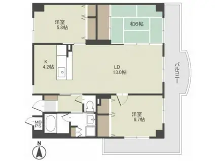 HALE LAULEA(3LDK/2階)の間取り写真