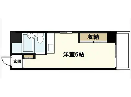 アーバン幟町(ワンルーム/4階)の間取り写真