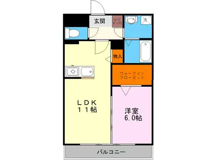 SEPT近見(1LDK/7階)の間取り写真