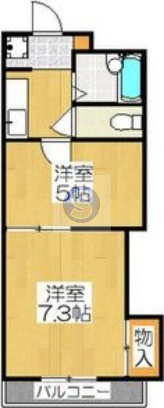 REAQUIE智恵光院(2K/2階)の間取り写真