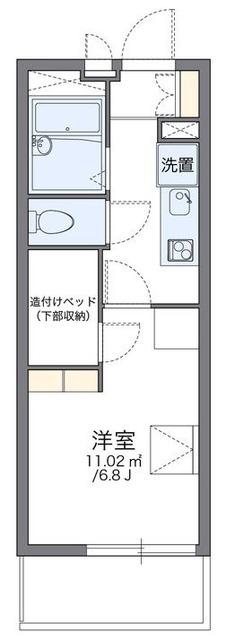 レオパレスシャンテ立川(1K/2階)の間取り写真