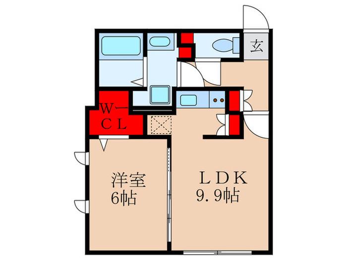 クアドール中野(1LDK/3階)の間取り写真