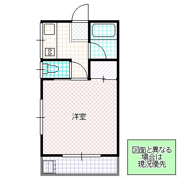 石井アパートB棟(1K/2階)の間取り写真
