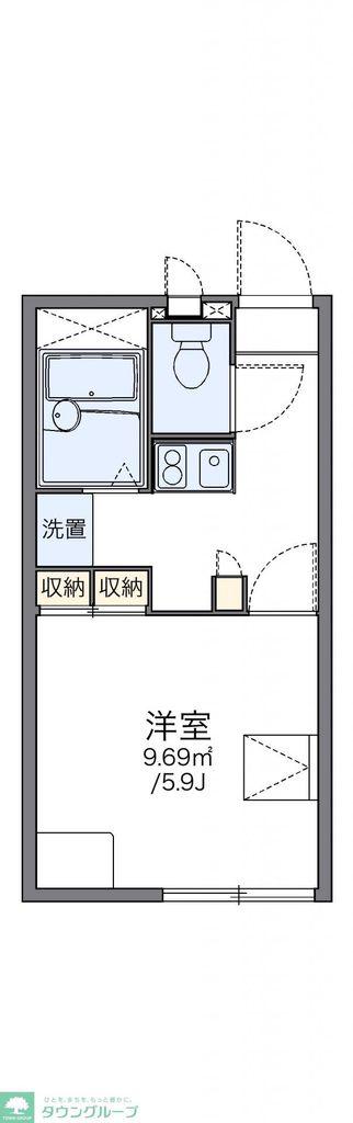 レオパレスミーテ(1K/2階)の間取り写真