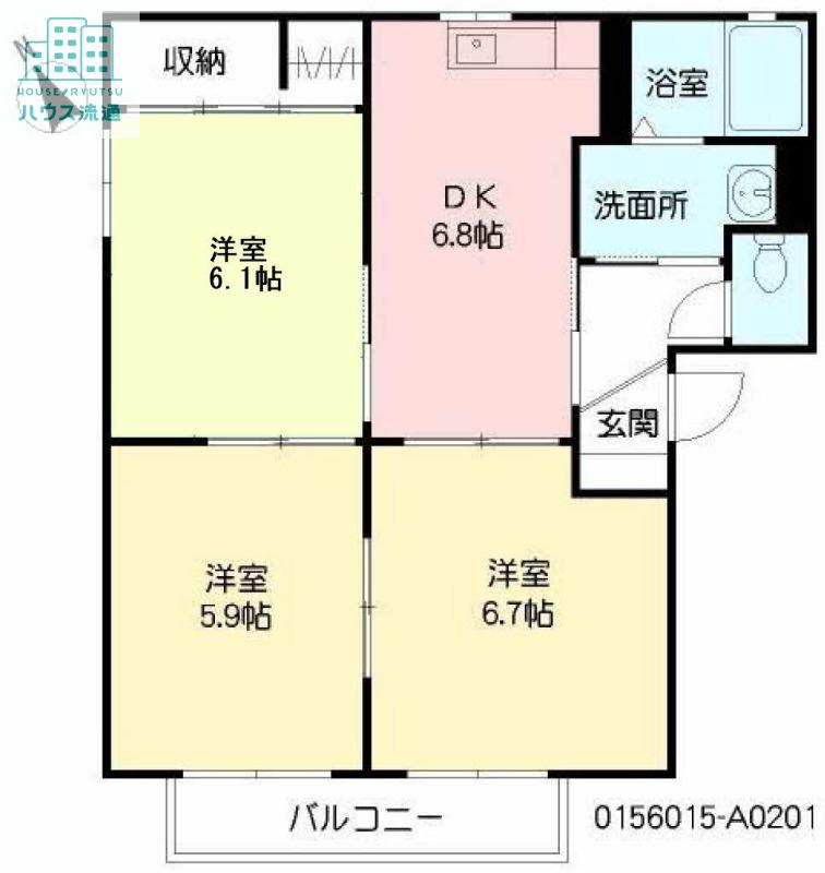 カーサエルマー(3DK/2階)の間取り写真