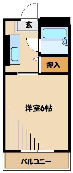 コンフォール河井(ワンルーム/1階)の間取り写真