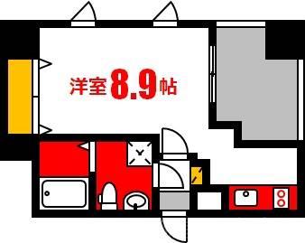 オリエントビル NO.76(ワンルーム/13階)の間取り写真