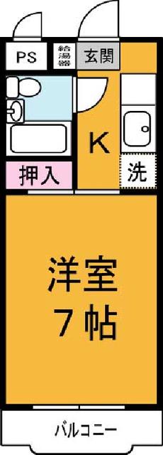 コーポルミエール(1K/3階)の間取り写真