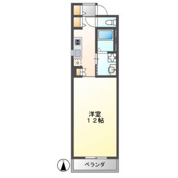 アークプラッツ(1K/2階)の間取り写真