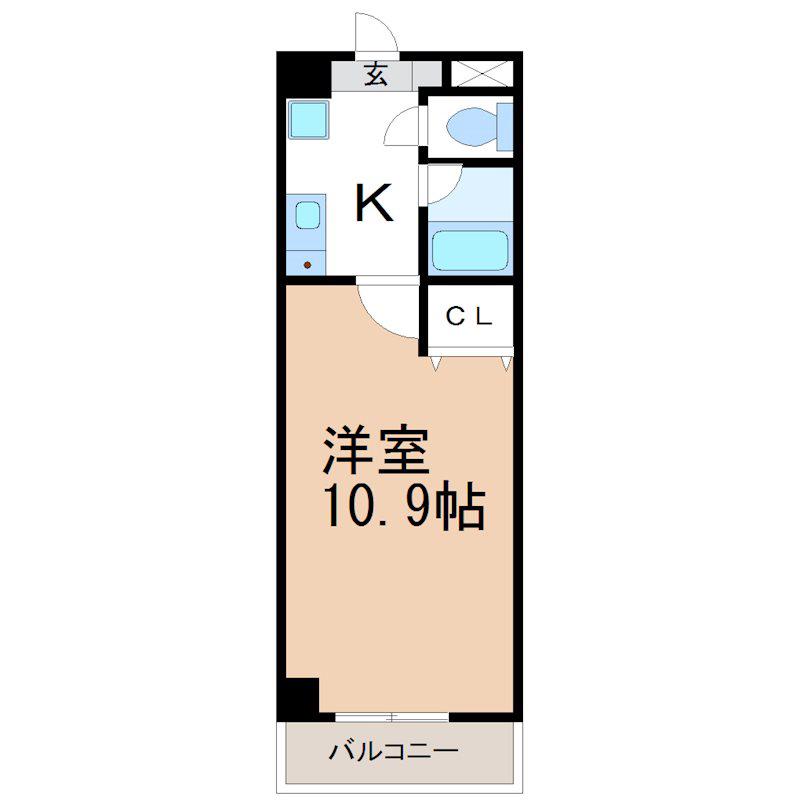 A・CITY相生(1K/5階)の間取り写真