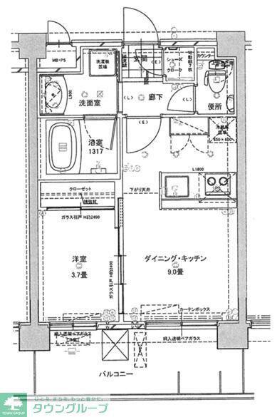 スタジオデン荻窪II(1LDK/4階)の間取り写真