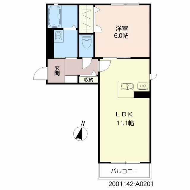 CANNA S(1LDK/2階)の間取り写真