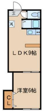 叶コーポ(1LDK/1階)の間取り写真