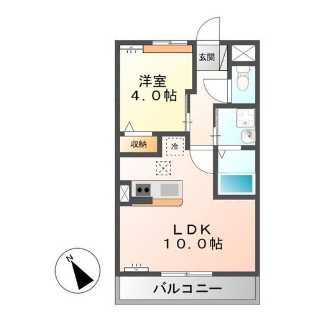 エトワールA(1LDK/2階)の間取り写真