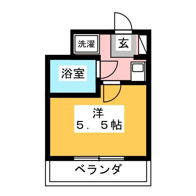 エクレール小平(1K/2階)の間取り写真