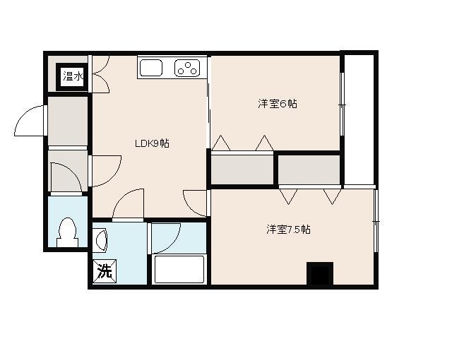 ドムール新大阪(2LDK/2階)の間取り写真