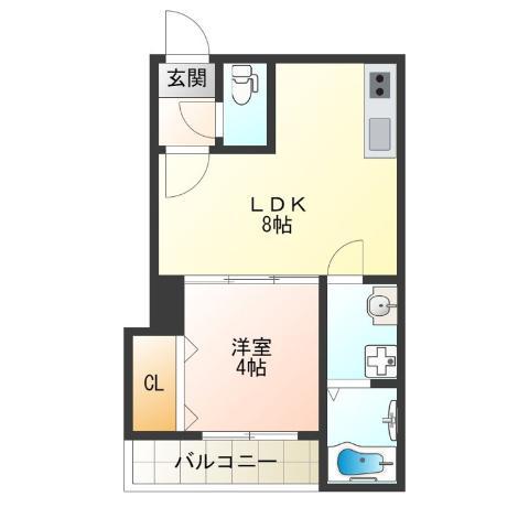シプランドーレII(1LDK/2階)の間取り写真