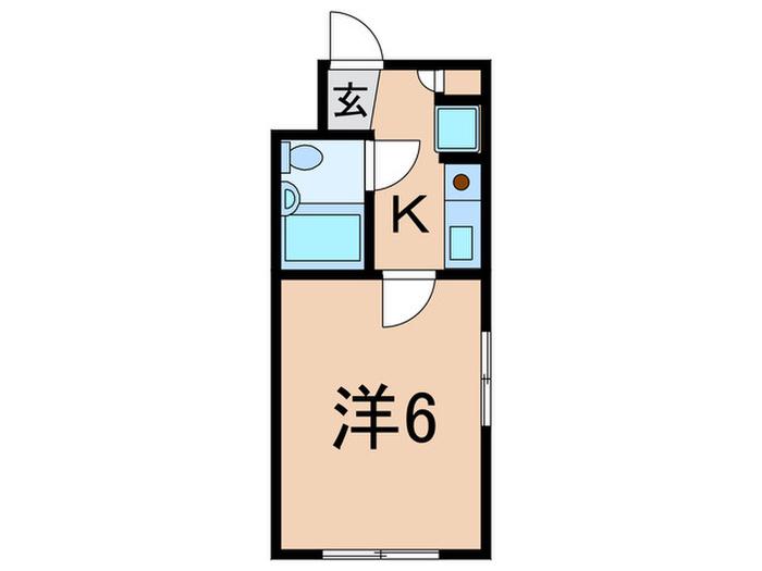 S・アルモニ(1K/4階)の間取り写真